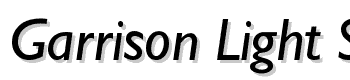 Garrison-Light-Sans-Bolditalic font